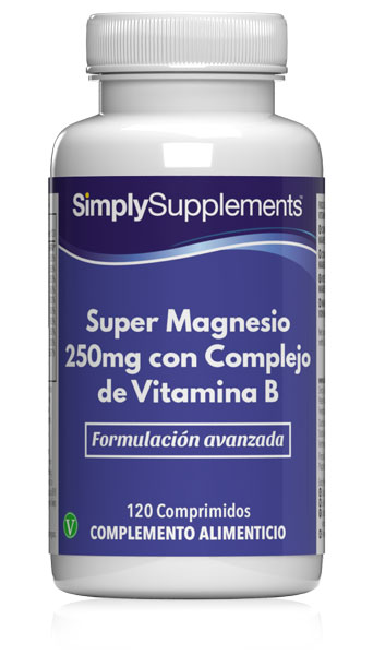 Super Magnesio 250mg con Complejo de Vitamina B 