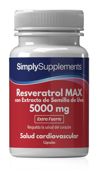 Resveratrol MAX con Extracto de Semilla de Uva  5000 mg
