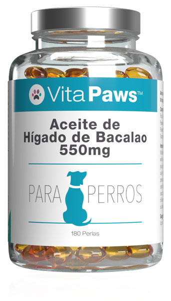 Aceite de Hígado de Bacalao 550mg para Perros 