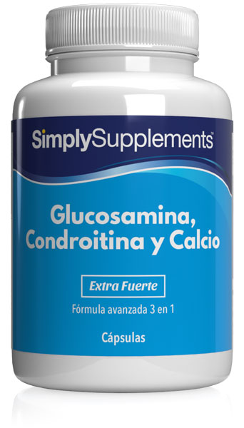 Glucosamina 700mg,  Condroitina 600mg y Calcio 60mg