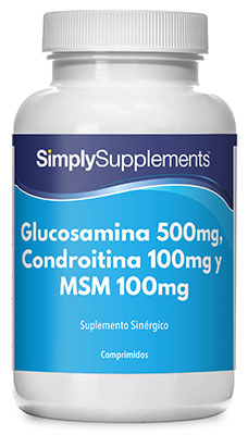 Glucosamina 500mg, Condroitina 100mg y MSM 100mg