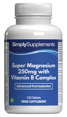 Super Magnesio 250mg con Complejo de Vitamina B 