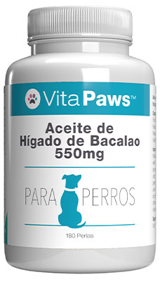 Aceite de Hígado de Bacalao 550mg para Perros 